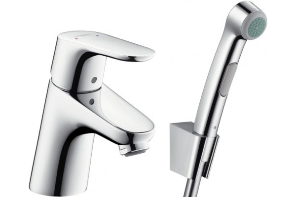 Смеситель Hansgrohe Focus E2 31926000 для раковины с гигиеническим душем, однорычажный, хром