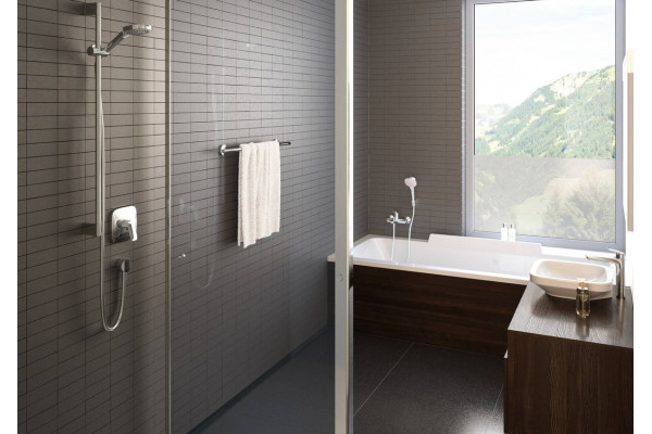Шланговое подключение Hansgrohe Fixfit e 27458000 хром,  в современном стиле
