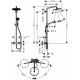 Душевая стойка Hansgrohe Croma Select S 26790000 хром, штанга 121.3 см