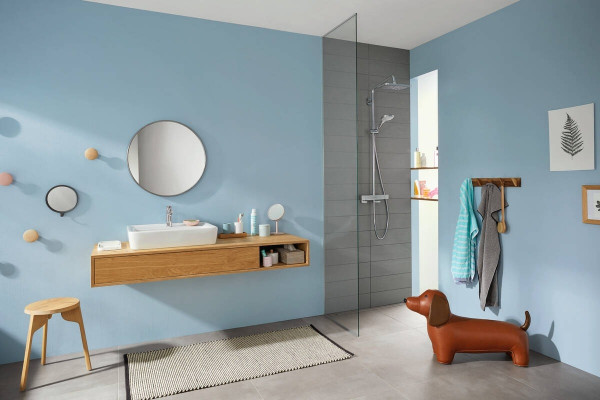 Душевая стойка Hansgrohe Croma 27630000 для душа, с термостатом, хром, штанга 110.5 см
