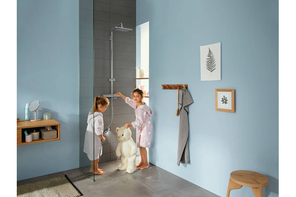 Душевая стойка Hansgrohe Croma 27630000 для душа, с термостатом, хром, штанга 110.5 см
