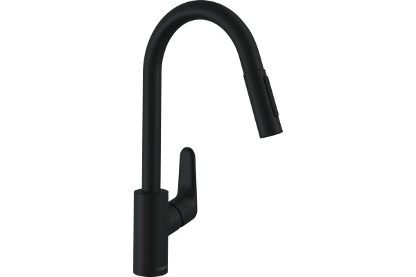 Смеситель Hansgrohe Focus 31815670 для кухонной мойки однорычажный, черный