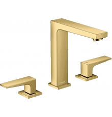 Смеситель Hansgrohe Metropol 32515990 для раковины с донным клапаном Push-Open, однорычажный, золото