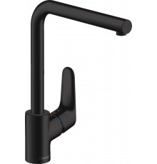 Смеситель Hansgrohe Focus 31817670 для кухонной мойки однорычажный, черный