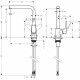 Смеситель Hansgrohe Focus 31817670 для кухонной мойки однорычажный, черный