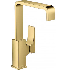 Смеситель Hansgrohe Metropol 32511990 для раковины, с донным клапаном Push-Open, однорычажный, золото