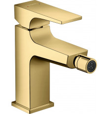 Смеситель Hansgrohe Metropol 32520990 для биде, с донным клапаном Push-Open, однорычажный, золото