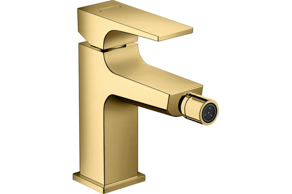 Смеситель Hansgrohe Metropol 32520990 для биде, с донным клапаном Push-Open, однорычажный, золото