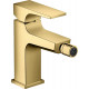 Смеситель Hansgrohe Metropol 32520990 для биде, с донным клапаном Push-Open, однорычажный, золото