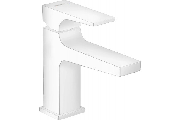 Смеситель Hansgrohe Metropol 32500700 для раковины, с донным клапаном Push-Open, однорычажный, белый