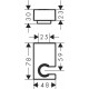 Настенный держатель Hansgrohe Porter E 28387000 хром,  в современном стиле