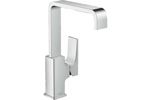 Смеситель Hansgrohe Metropol 32511000 для раковины, с донным клапаном Push-Open, однорычажный, хром