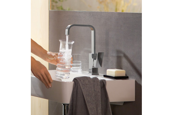 Смеситель Hansgrohe Metropol 32511000 для раковины, с донным клапаном Push-Open, однорычажный, хром