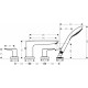 Смеситель Hansgrohe Talis E 71748670 на борт ванны однорычажный, черный