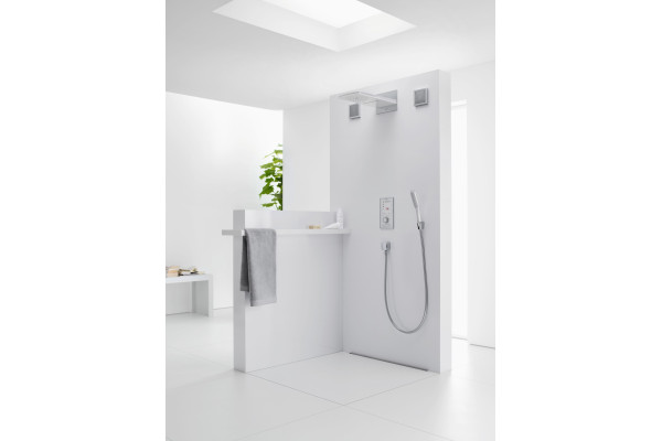 Верхний душ Hansgrohe Raindance Rainfall 180 AIR 2jet 28433000 хром,  в стиле hi-tech