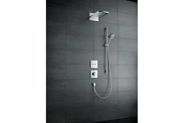Верхний душ Hansgrohe Raindance Rainfall 180 AIR 2jet 28433000 хром,  в стиле hi-tech