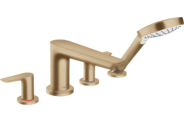 Смеситель Hansgrohe Talis E 71748140 на борт ванны однорычажный, бронза