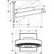 Верхний душ Hansgrohe Rainfinity 26232000 хром, штанга 16.8 см