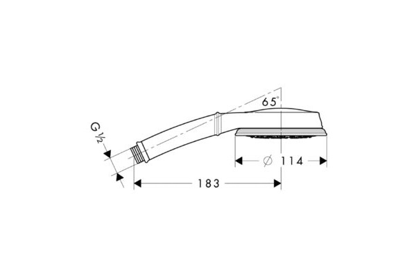 Душевая лейка Hansgrohe Croma 100 Multi Classic  3 режима,  в стиле ретро