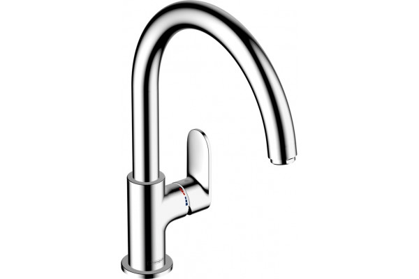 Смеситель Hansgrohe Vernis Blend M35 71870000 для кухонной мойки, хром, однорычажный, высота излива 20.9 см