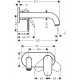Смеситель Hansgrohe Vernis Shape 71578670 для раковины, черный, однорычажный, длина излива 20.7 см