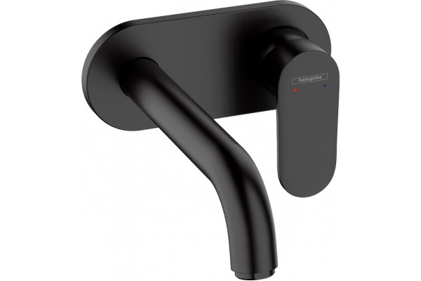 Смеситель Hansgrohe Vernis Blend 71576670 для раковины, черный, однорычажный, длина излива 20.7 см