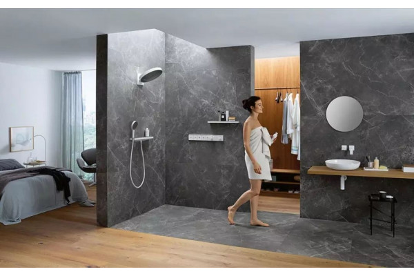 Термостат Hansgrohe RainSelect 15382700 для душа, белый матовый, термостат