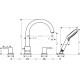 Смеситель Hansgrohe Vernis Shape 71459670 на борт ванны, черный, двухвентильный, длина излива 21.1 см