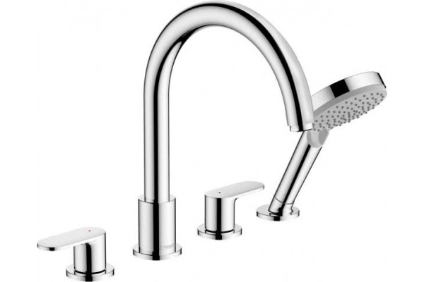 Смеситель Hansgrohe Vernis Blend 71456000 на борт ванны, хром, двухвентильный, длина излива 21.1 см