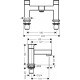 Смеситель Hansgrohe Vernis Shape 71452000 на борт ванны, хром, двухвентильный, длина излива 11 см