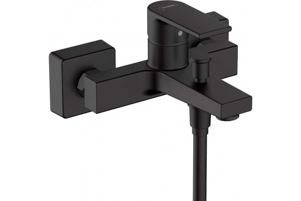 Смеситель Hansgrohe Vernis Shape 71450670 для ванны с душем, черный, однорычажный, длина излива 16.6 см