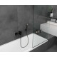 Смеситель Hansgrohe Vernis Shape 71450670 для ванны с душем, черный, однорычажный, длина излива 16.6 см