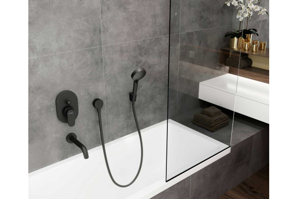 Смеситель Hansgrohe Vernis Blend 71449670 для ванны с душем, черный, однорычажный
