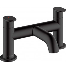 Смеситель Hansgrohe Vernis Blend 71442670 на борт ванны, черный, двухвентильный, длина излива 11 см