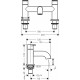 Смеситель Hansgrohe Vernis Blend 71442670 на борт ванны, черный, двухвентильный, длина излива 11 см