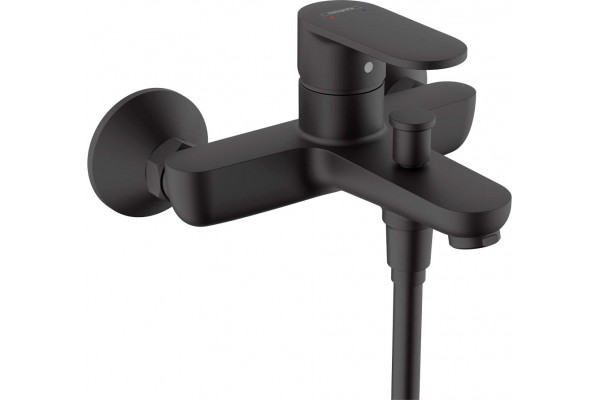 Смеситель Hansgrohe Vernis Blend 71440670 для ванны с душем, черный, однорычажный, длина излива 17.1 см