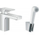 Смеситель Hansgrohe Vernis Shape 71216000 для раковины с гигиеническим душем, хром, однорычажный, высота излива 9.2 см