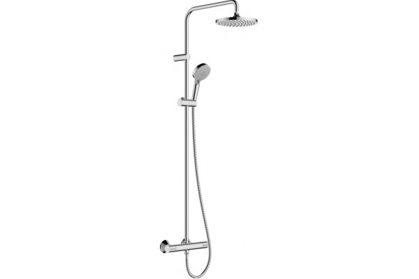 Душевая стойка Hansgrohe Vernis Blend Showerpipe 200 1jet EcoSmart 26089000 хром, штанга 112.4 см