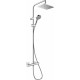 Душевая стойка Hansgrohe Vernis Shape 26319000 Showerpipe 230 1jet Green с термостатом, хром, штанга 117 см, шланг пластиковый 160 см
