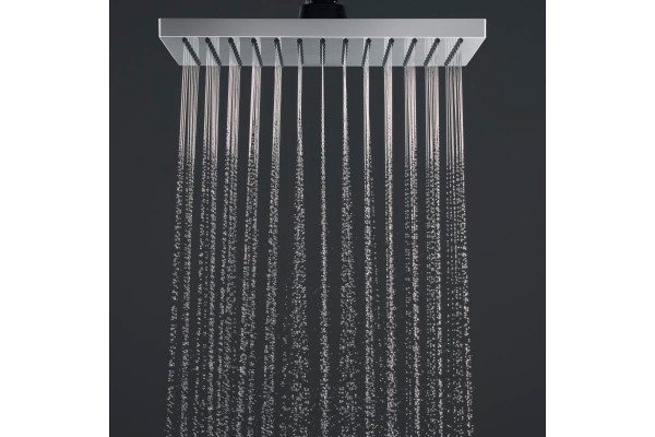 Душевая стойка Hansgrohe Vernis Shape 26289000 Showerpipe 230 1jet Reno EcoSmart хром цвет черный, штанга 116.7 см
