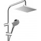 Душевая стойка Hansgrohe Vernis Shape 26289000 Showerpipe 230 1jet Reno EcoSmart хром цвет черный, штанга 116.7 см