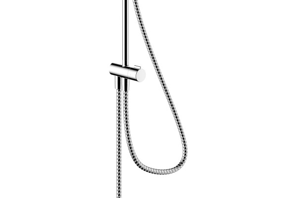 Душевая стойка Hansgrohe Vernis Shape 26289000 Showerpipe 230 1jet Reno EcoSmart хром цвет черный, штанга 116.7 см
