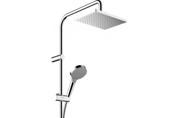 Душевая стойка Hansgrohe Vernis Shape 26284000 Showerpipe 230 1jet с термостатом, хром, штанга 117 см, шланг пластиковый 160 см