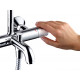 Душевая стойка Hansgrohe Vernis Shape 26284000 Showerpipe 230 1jet с термостатом, хром, штанга 117 см, шланг пластиковый 160 см