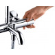 Душевая стойка Hansgrohe Vernis Shape 26284000 Showerpipe 230 1jet с термостатом, хром, штанга 117 см, шланг пластиковый 160 см