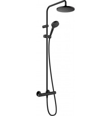 Душевая стойка Hansgrohe Vernis Blend 26276670 Showerpipe 200 1jet с термостатом, черный, штанга 117 см, шланг пластиковый 160 см
