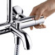 Душевая стойка Hansgrohe Vernis Blend 26274000 Showerpipe 200 1jet с термостатом, хром, штанга 117 см, шланг пластиковый 160 см