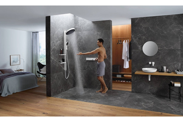 Термостат Hansgrohe RainSelect 15380700 для душа, белый матовый, термостат