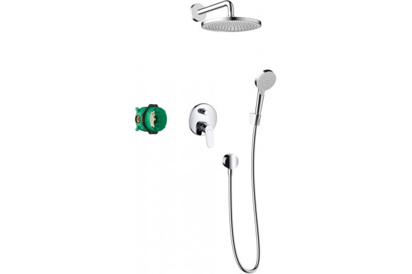 Душевой комплект Hansgrohe Crometta S 27958000 хром, шланг пластиковый 125 см