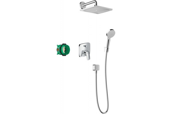 Душевой комплект Hansgrohe Crometta E 27957000 хром, шланг пластиковый 125 см